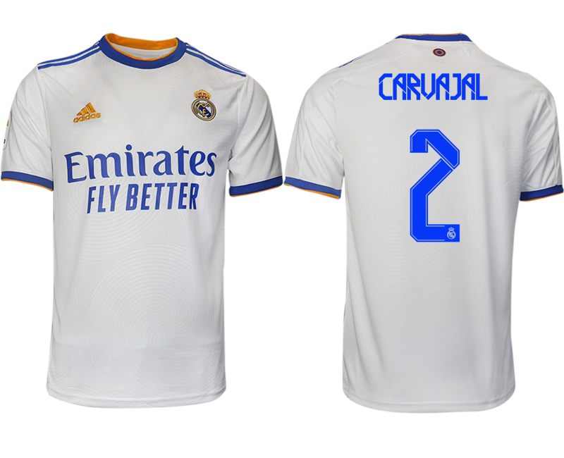 Men 2021-2022 Club Real Madrid home aaa version white #2 Soccer Jerseys